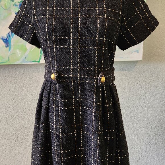 stripped dress 100% Cotton Green Stripe Midi WI24 Style:EG01923BD Firefighter